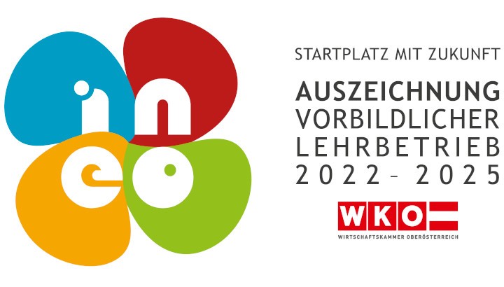 INEO - Startplatz mit Zukunft - Auszeichnung Vorbildlicher Lehrbetrieb 2022-2025 - WKO Wirtschaftskammer Oberösterreich