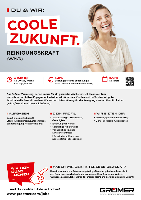 COOLE ZUKUNFT. Reinigungskraft (W/M/D)